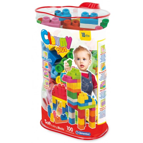 Играчка за бебиња | Clementoni Clemmy | 100 меки коцки во торба