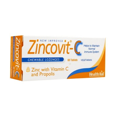 Мултивитами | Zincovit | Витамин Ц + Цинк | 60 таблети