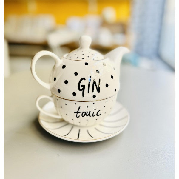 Дводелен порцелански чајник | Gin Tonic | Тиноски
