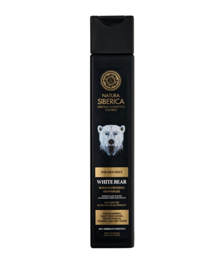 Освежувачки гел за туширање за мажи | White Bear | Natura Siberica | 250 ml