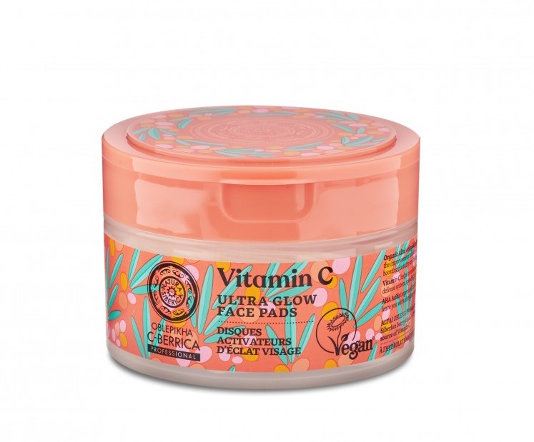 Памук за чистење лице со витамин Ц | Oblepikha | 20 парчиња