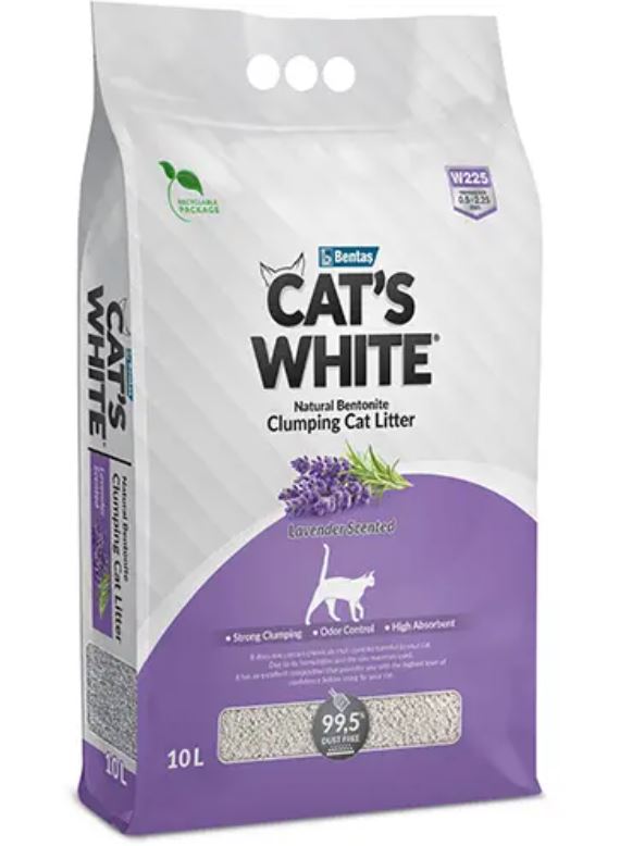 Песок за маче со мирис на лаванда | Cats White | 8.5 kg