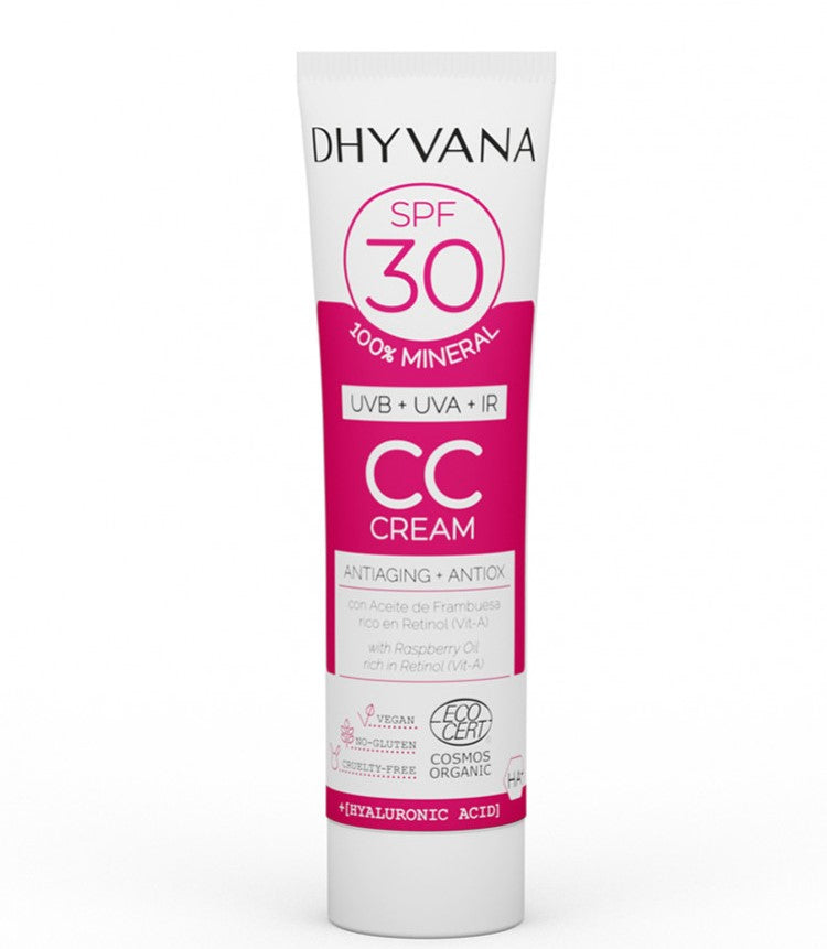 Пигментирана CC крема за лице со витамин А | Dhyvana | SPF 30 | 50 ml
