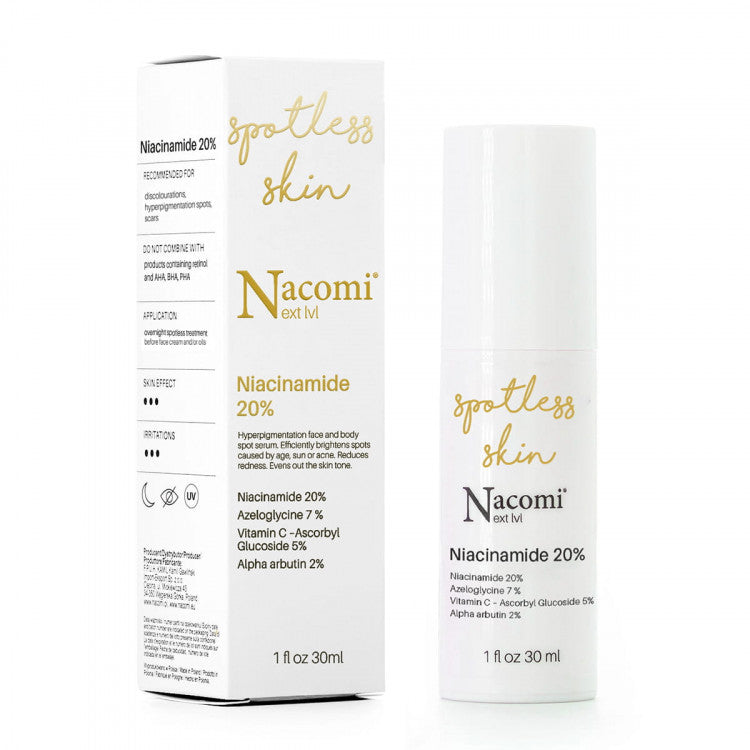 Серум за хиперпигментација на лице | Nacomi | Next level Niacinamide 20% | 30 ml