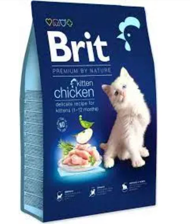 Сува храна за мало маче со вкус на пилешко | Brit | 8 kg