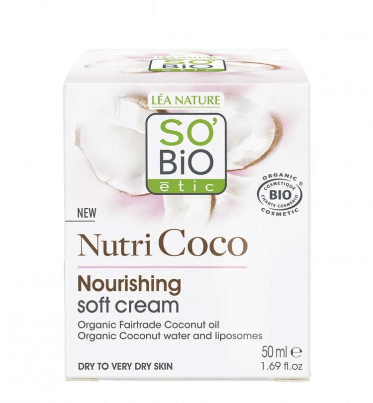 Хранлива крема за лице од кокос за сува кожа | Nutri Coco | 50 ml