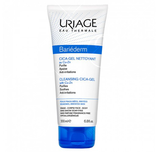 Гел за кожа подложна на иритации | Uriage | Bariederm - Cica CU+ ZN | 200ml