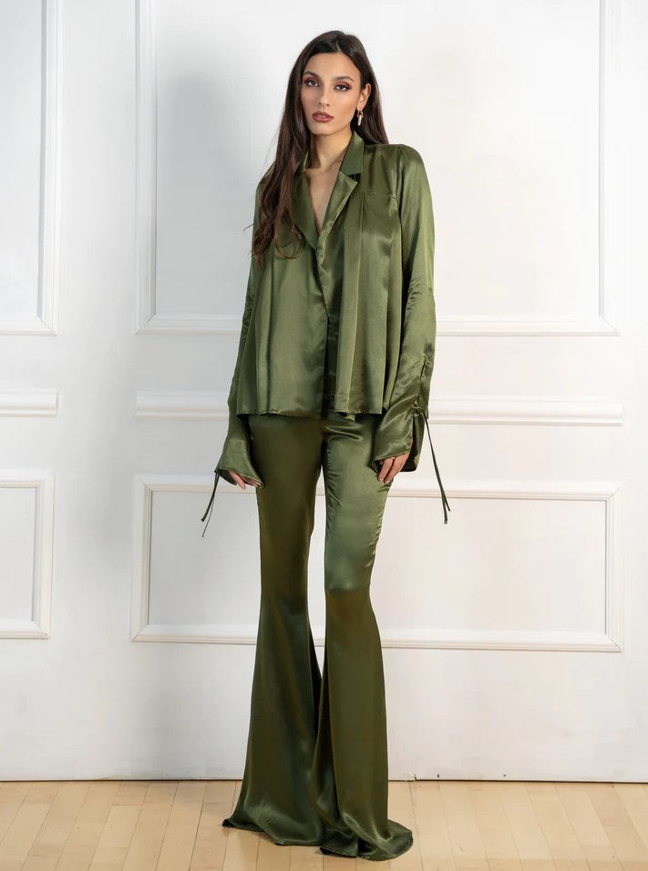 Зелени панталони - ѕвонарки | Bransoa