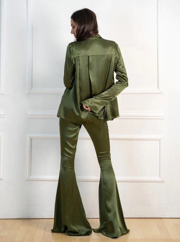 Зелени панталони - ѕвонарки | Bransoa