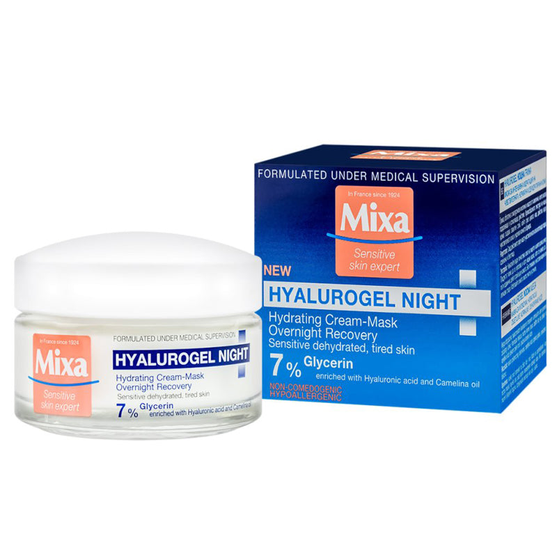 Ноќна крема за лице со чуствителна кожа | Mixa | 50ml