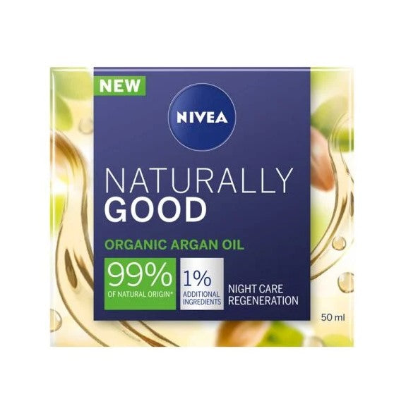 Ноќна крема за лице | Nivea | Naturally Good | 50ml