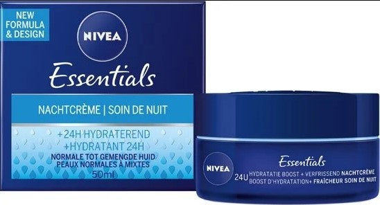 Крема за лице - ноќна крема | Nivea | Essential | 50ml