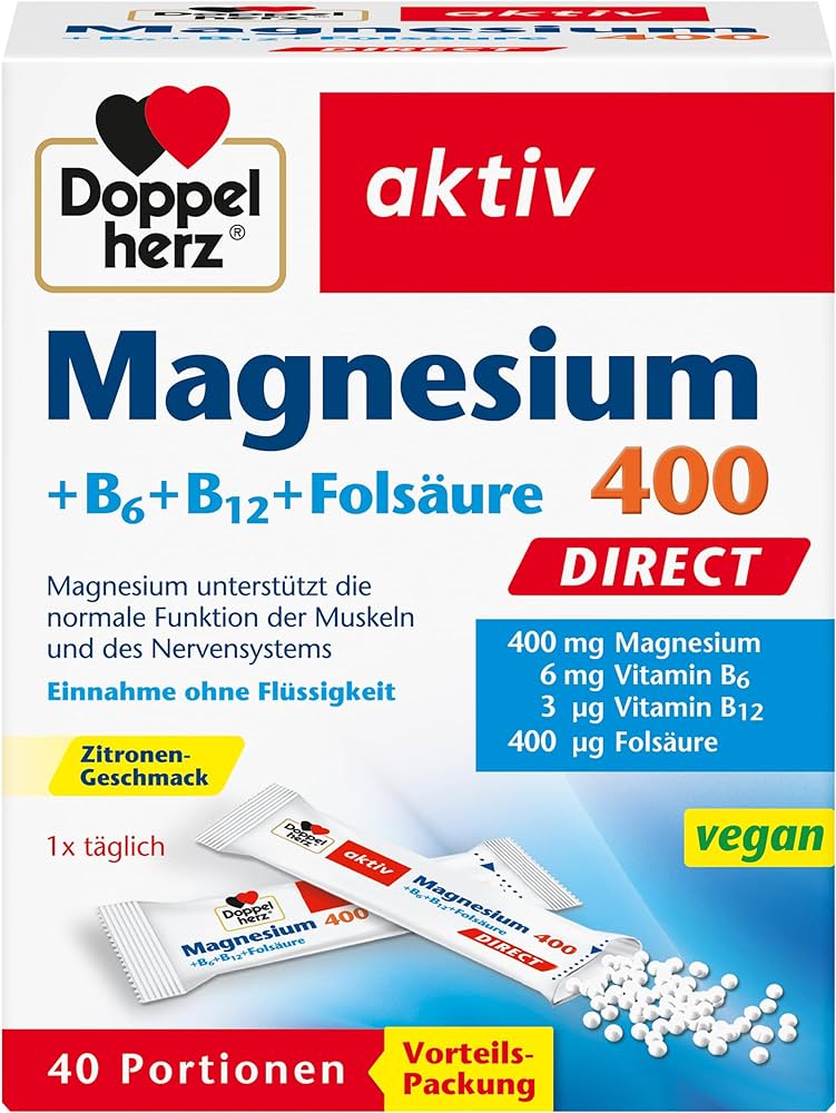 Магнезиум | Doppelherz | 400mg/B6/B12/B9 | 20 кесички