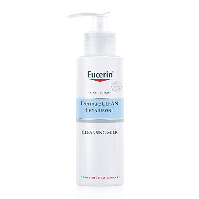 Млеко за чистење лице со хијалурон, за сува кожа | Eucerin DermatoCLEAN | 200ml
