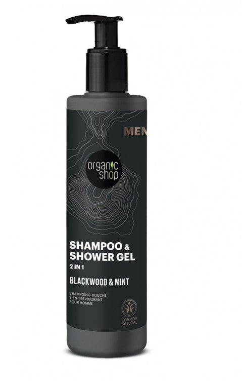 Шампон и гел за туширање за мажи - Blackwood & Mint | Organic Shop | 280 ml