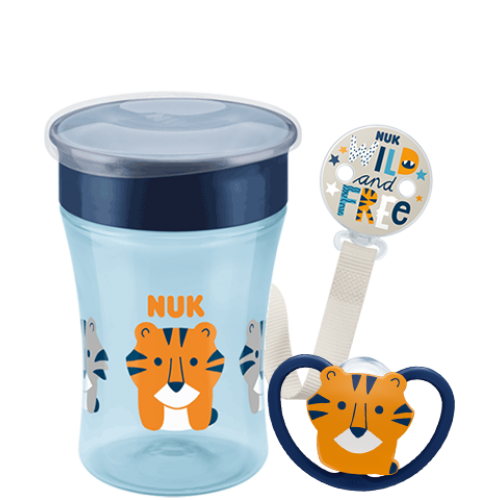 Сет чашка, ланче и цуцла лажалка | Nuk | Space | (6+ mes.)