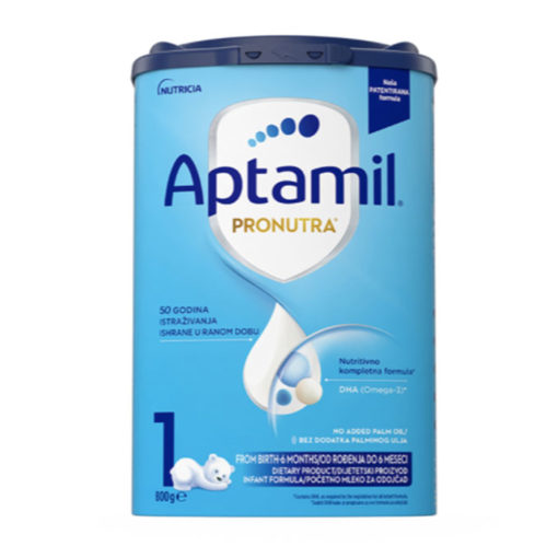 Почетна млечна формула за доенчиња од 0-6 месеци | APTAMIL | 800gr