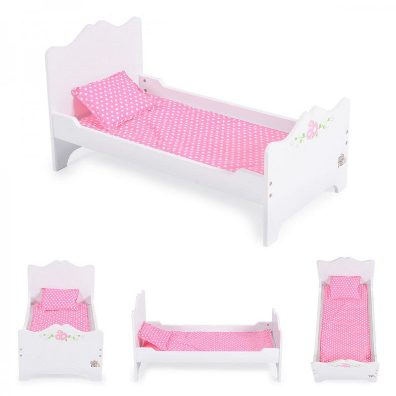Дрвен кревет за кукли | Moni Toys