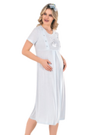 Комплет женска ноќница и наметка | FLZ | 3231 сина