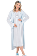 Комплет женска ноќница и наметка | FLZ | 3231 сина