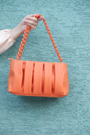 Плисирана чанта за на рамо со ланче | DSN | 5843