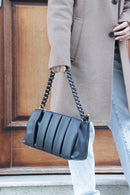 Плисирана чанта за на рамо со ланче | DSN | 5843
