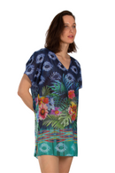 Туника | Aker | Тегет со цветен принт