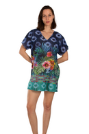 Туника | Aker | Тегет со цветен принт