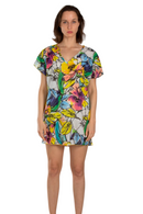 Туника | Aker | Жолта со цветен принт