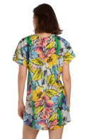 Туника | Aker | Жолта со цветен принт