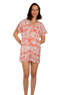 Туника | Aker | Принт со листови | Црвена