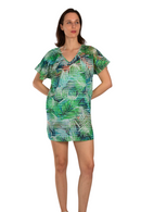 Туника | Aker | Принт со листови | Зелена