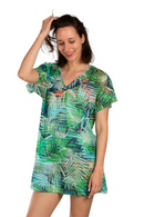 Туника | Aker | Принт со листови | Зелена