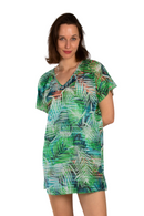 Туника | Aker | Принт со листови | Зелена