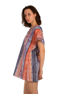 Туника | Aker | Памучна со линии | Шарена