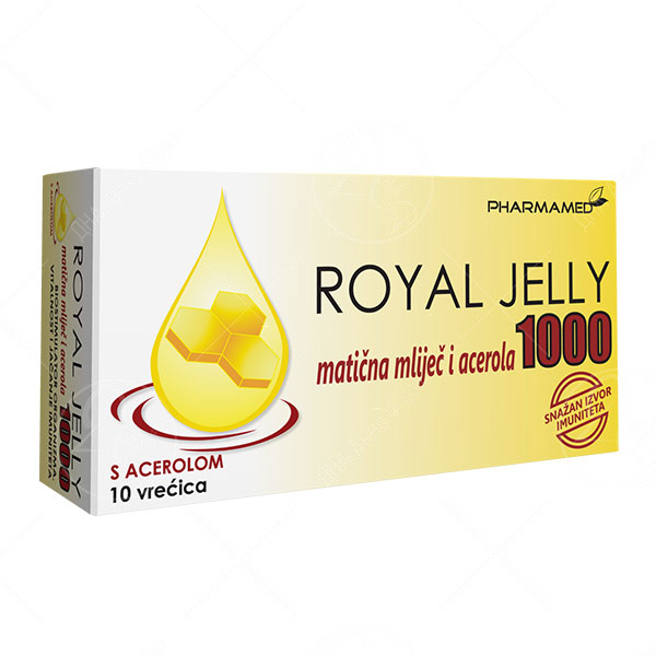 Матичен млеч | Royal Jelly 1000 mg | Со ацерола | 10 врекички