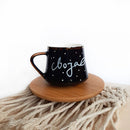 Црна шолја со дрвена тацна | Своја | Тиноски