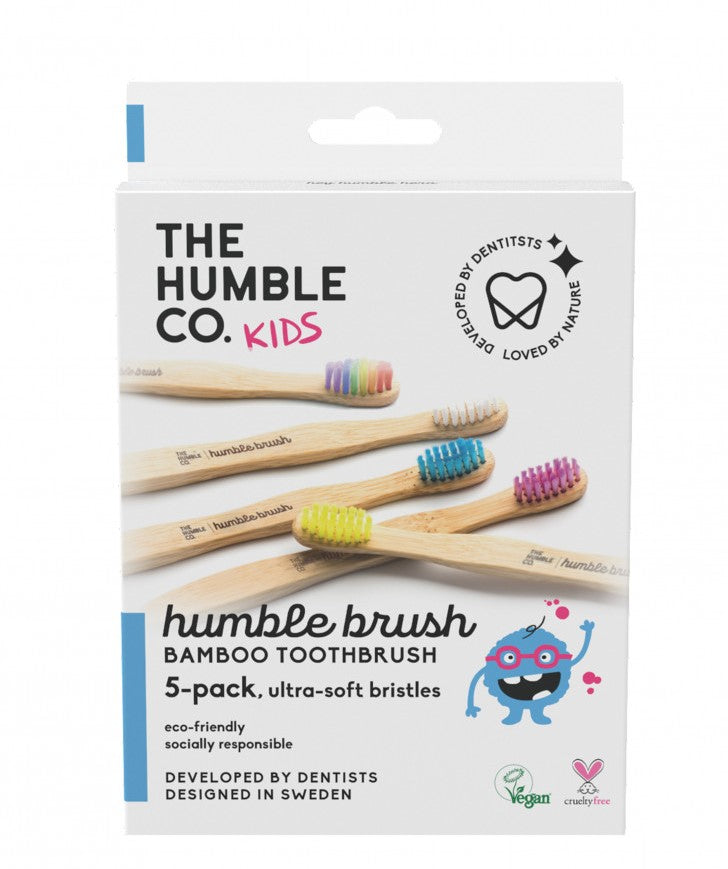 Четки за заби од бамбус за деца | The Humble | 5 четки