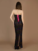 Долг фустан - црн | Bransoa