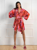 Фустан-кошула - Црвен принт | Bransoa