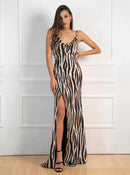 Долг фустан - Животински принт | Bransoa