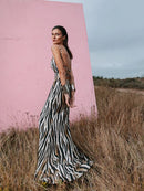 Долг фустан - Животински принт | Bransoa