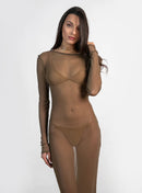 Долг фустан за плажа - маслинест | Bransoa