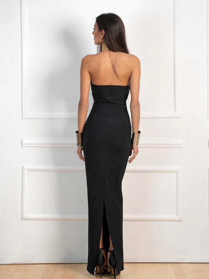 Долг фустан - црн | Bransoa