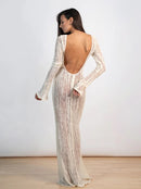 Долг фустан за плажа - крем | Bransoa