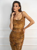 Долг фустан - Animal print | Bransoa