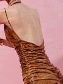 Долг фустан - Animal print | Bransoa