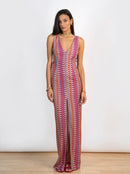 Долг фустан - розев принт | Bransoa