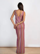 Долг фустан - розев принт | Bransoa