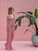 Долг фустан - розев принт | Bransoa